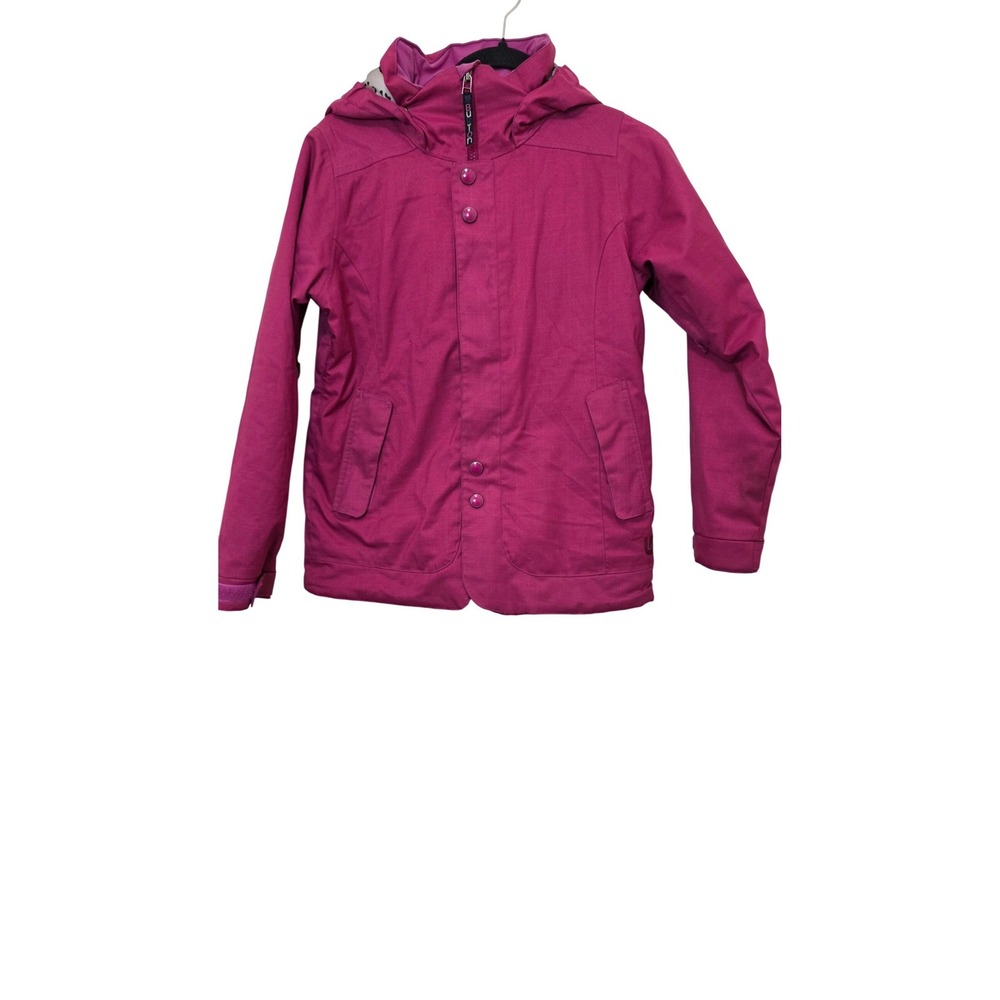 Burton DryRide Snowboard Jacket Girls Medium 10/12 Pink Insulated Winter Coat